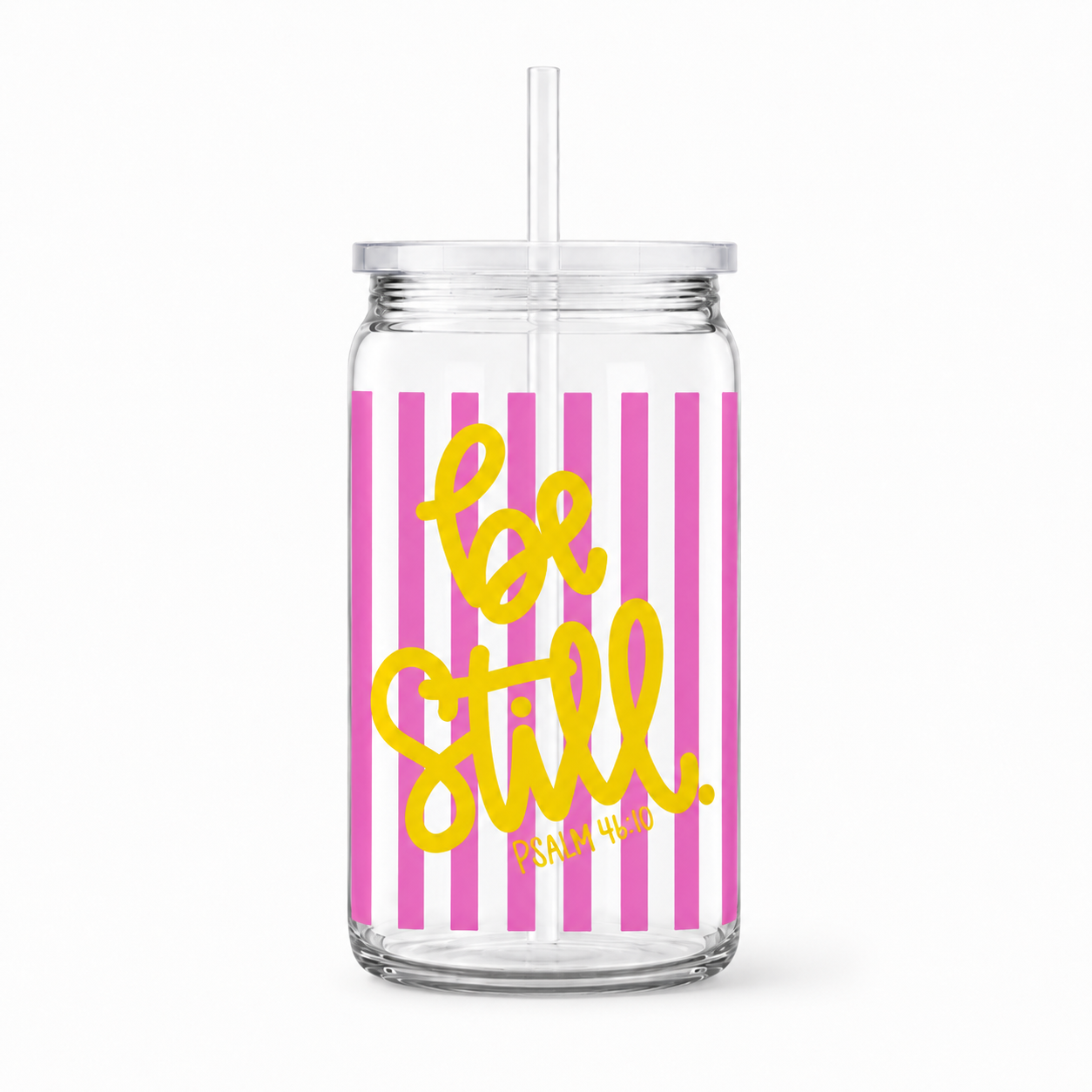 Be Still Psalm 46:10 UV DTF Cup Wrap | Christian Scripture Gift | 16 oz