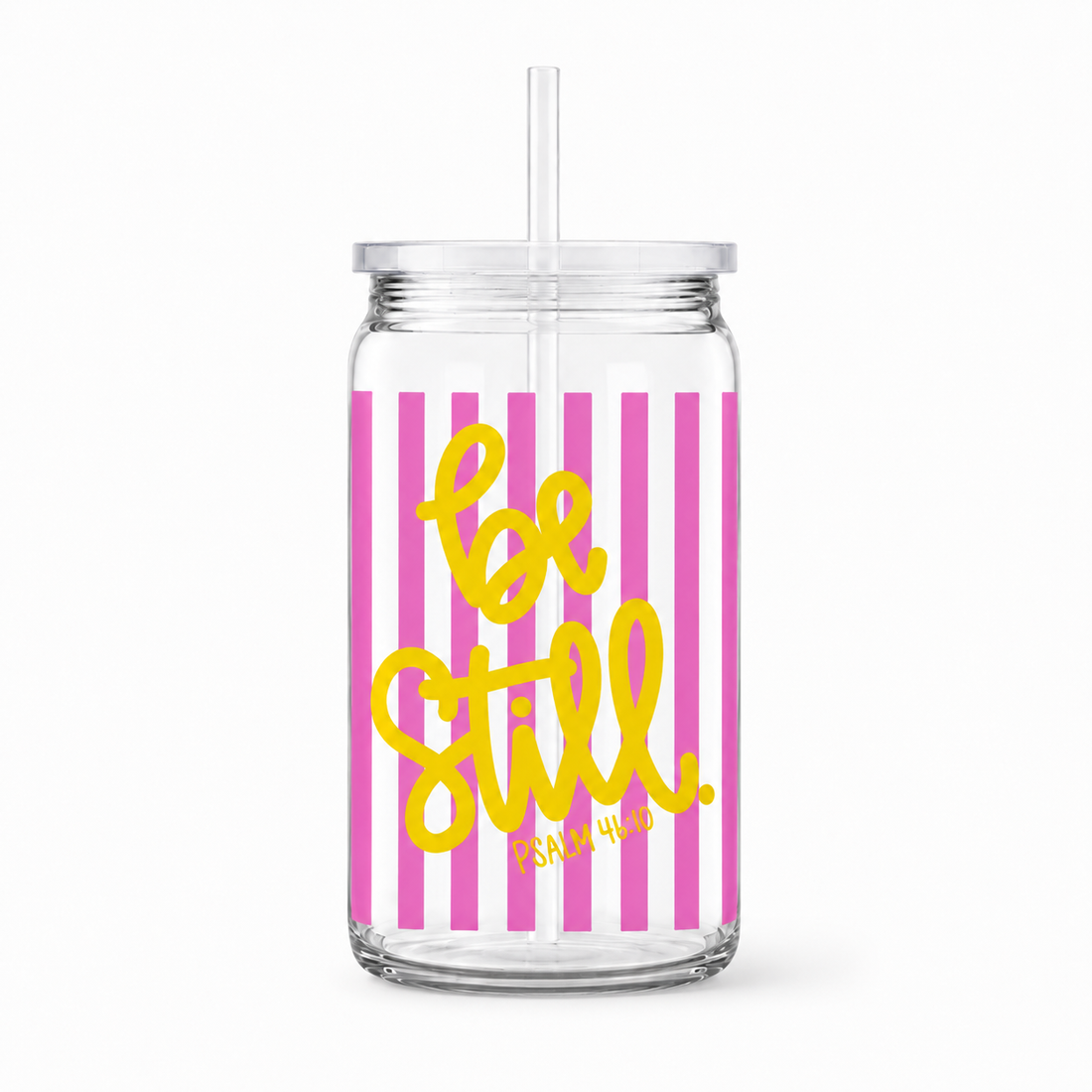 Be Still Psalm 46:10 UV DTF Cup Wrap | Christian Scripture Gift | 16 oz